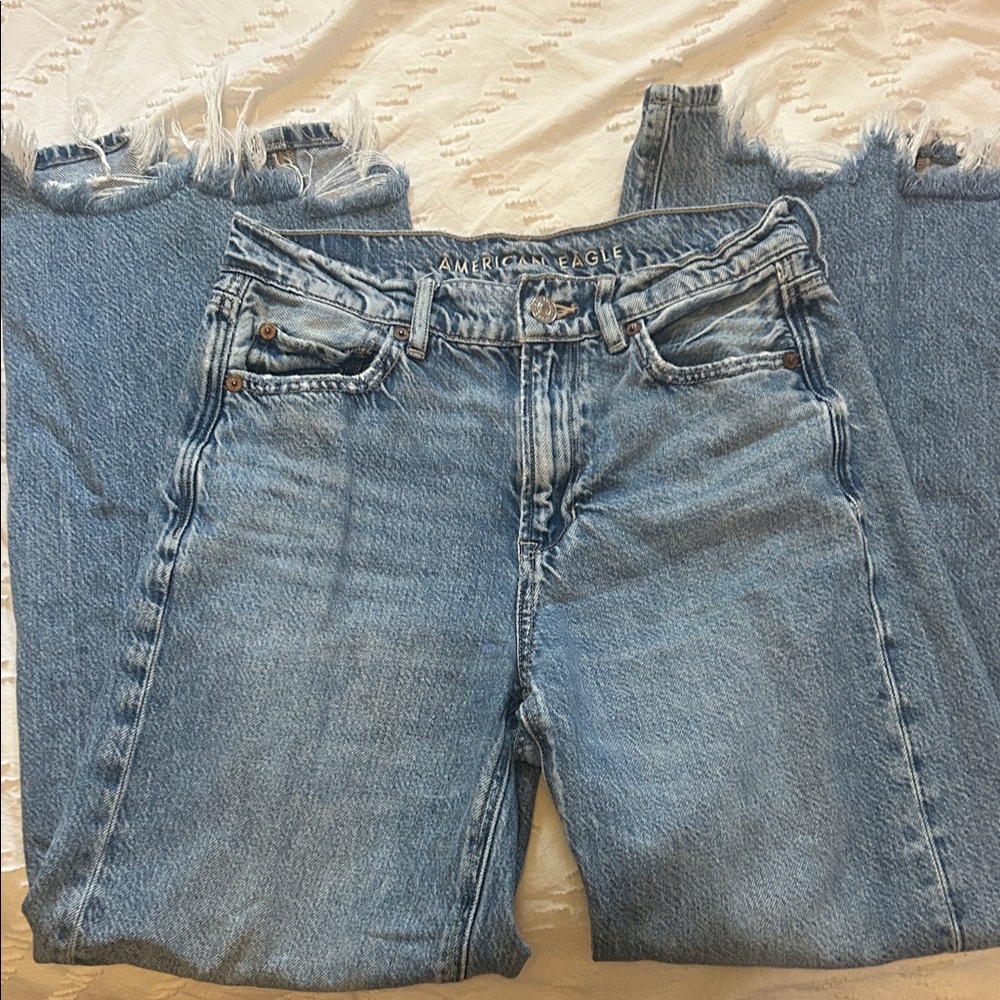 American Eagle Outfitters Light Blue Straight Leg Jeans